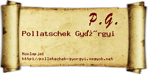 Pollatschek Györgyi névjegykártya